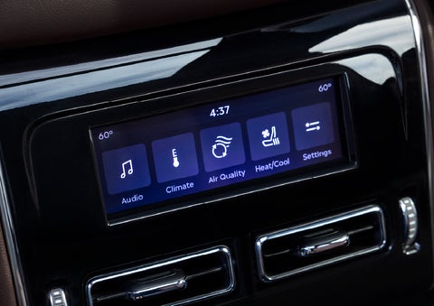 Driver controls like music, temperature, air quality, settings, and heat/cool seats are shown. | Miller Lincoln in Saint Cloud MN