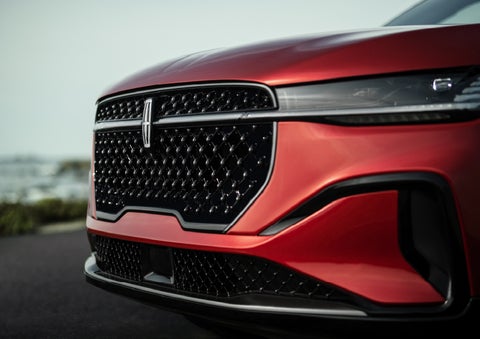 The sleek grille of a 2026 Lincoln Nautilus® SUV with the available Jet Appearance Package makes a bold statement. | Miller Lincoln in Saint Cloud MN