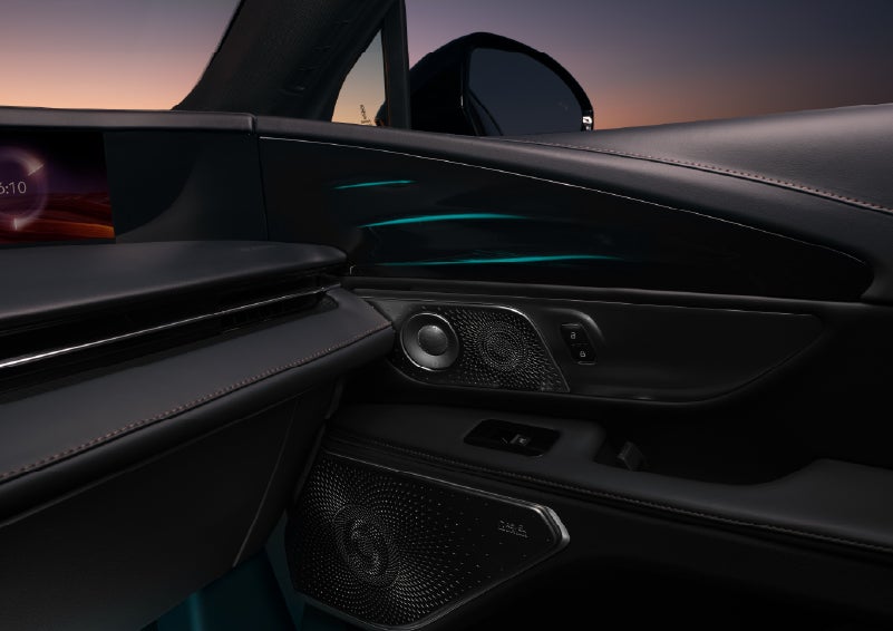 Selectable ambient lighting glows in the passenger door panel. | Miller Lincoln in Saint Cloud MN