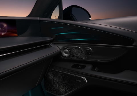 Selectable ambient lighting glows in the passenger door panel. | Miller Lincoln in Saint Cloud MN