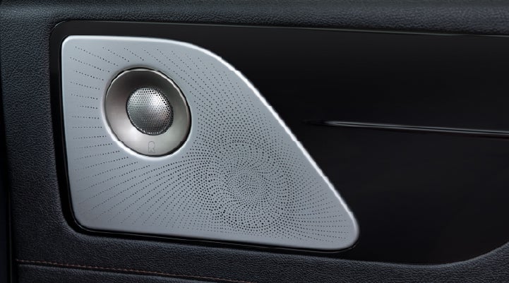 A close-up view of the available Revel® Ultima 3D Audio System. | Miller Lincoln in Saint Cloud MN
